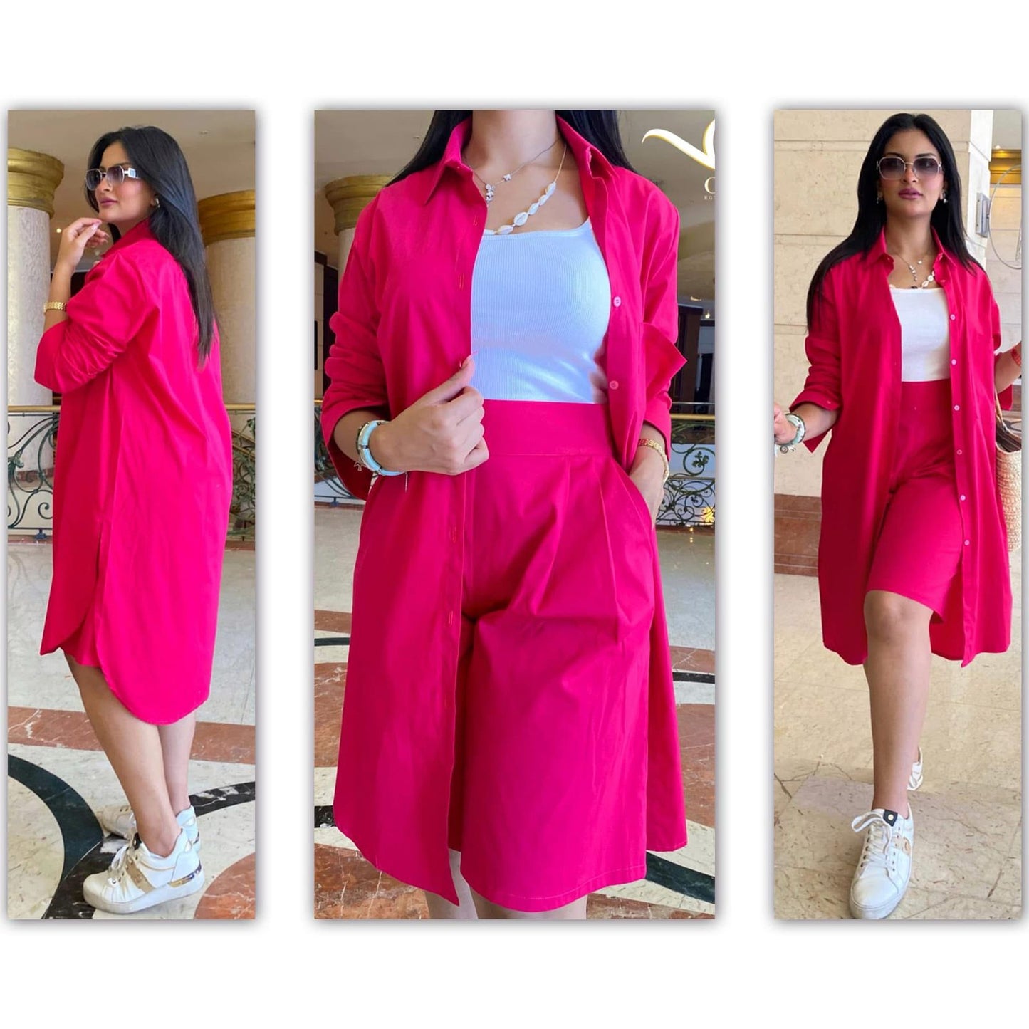 Poplin shorts set