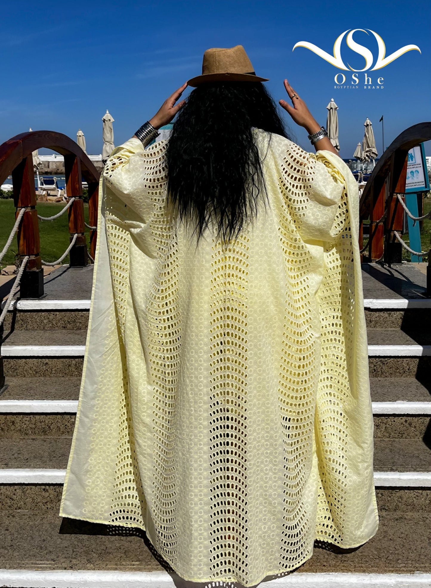 Yellow Schiffli Cardigan