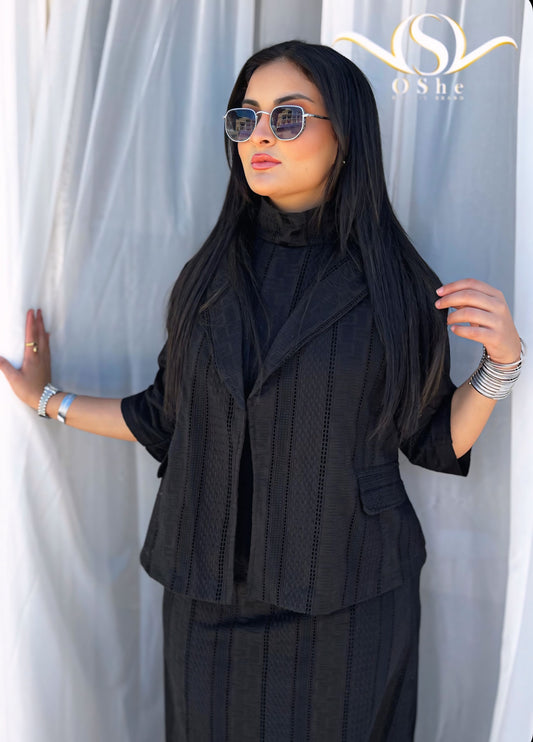 Black Blazer & Dress Set