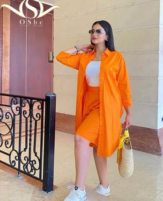 Poplin shorts set