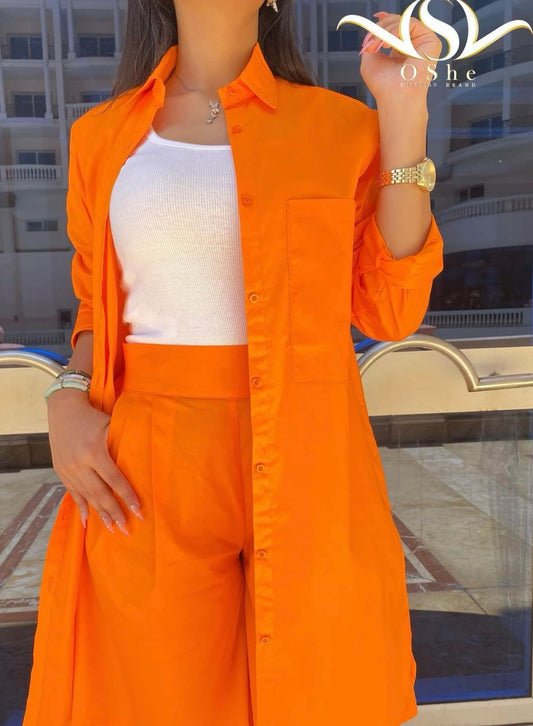 Poplin shorts set
